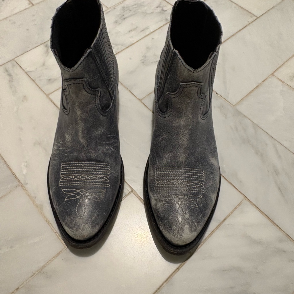 Golden Goose Crosby Grey Leather Boots